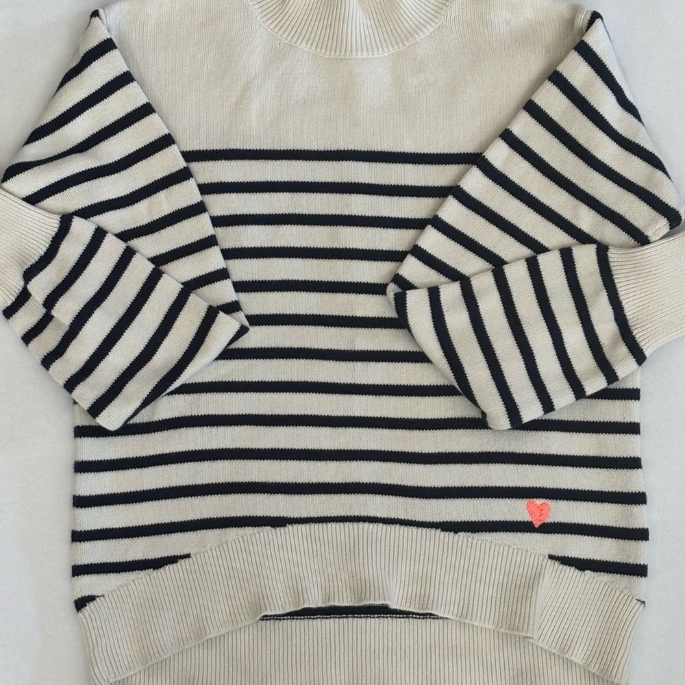 Crewcuts Cream and Navy Striped Sweater